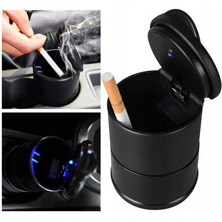 Scumiera auto cu led, Zola®, negru, universala, 7x9 cm Scumiera auto cu led, Zola®, negru, universala, 7x9 cm